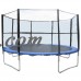 ExacMe 12-Foot Trampoline, with Enclosure and Ladder, Blue   